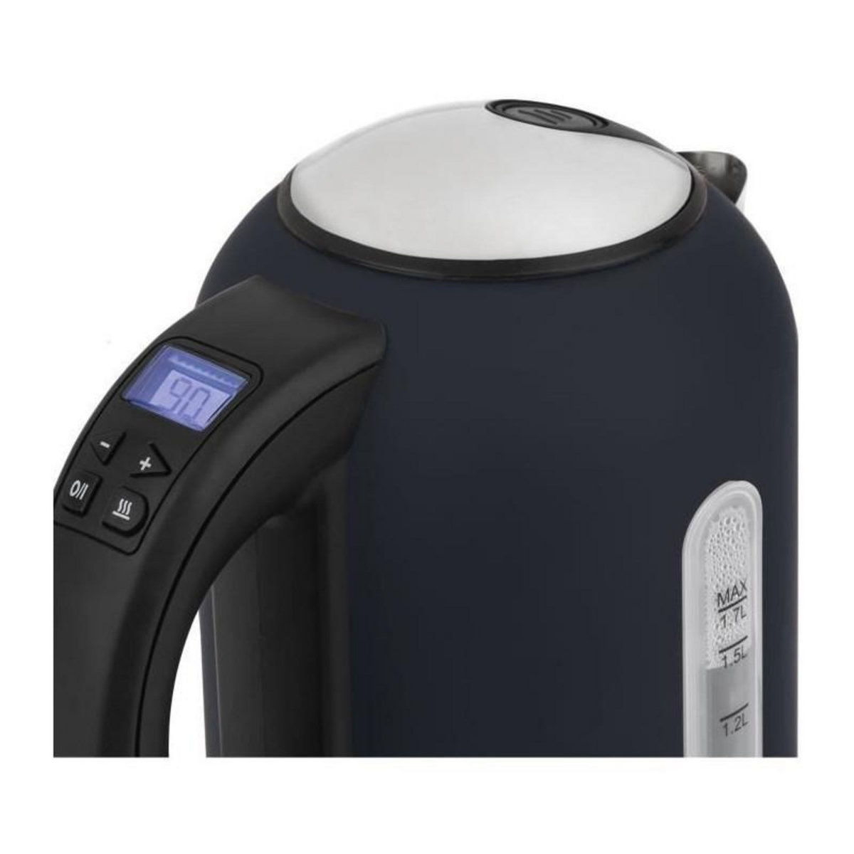 HKOENIG Bouilloire programmable - HKoeNIG - Boe56 - 1,7L - 2200 W - Température réglable - Ecran LCD - Bleu nuit mat et acier inoxydab