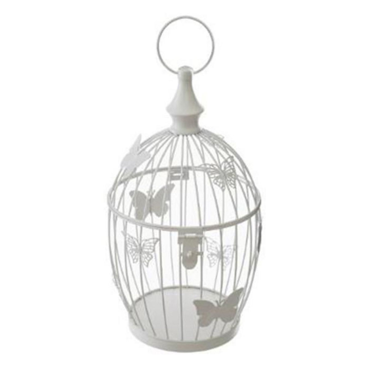 ATMOSPHERA Lot de 2 Cages à Oiseaux Métal  Bird  39cm Blanc