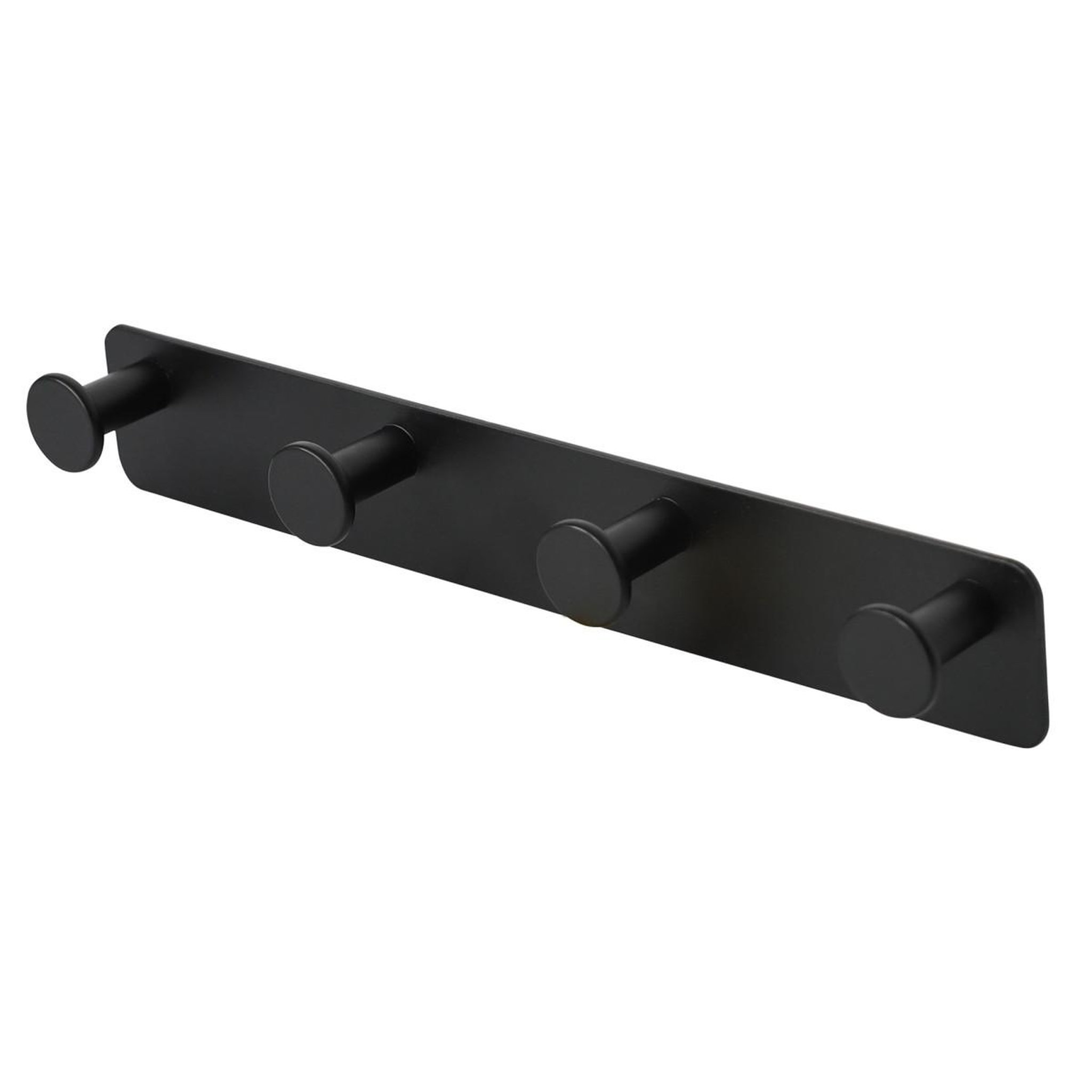 Voir la diapositive 3 : Douceur d'Intérieur Patère adhésive 4 crochets  fixeo  25cm noir