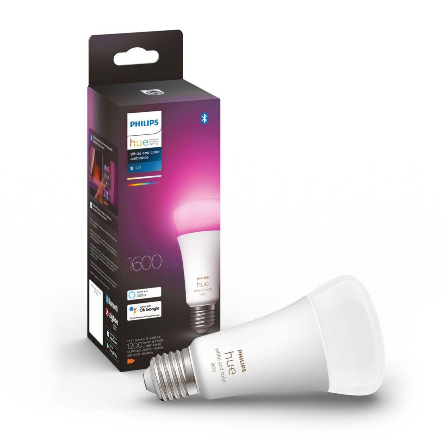 Ampoule Connectée Philips Hue E27 – 100W White & Color, 1600 Lumen - vue 4
