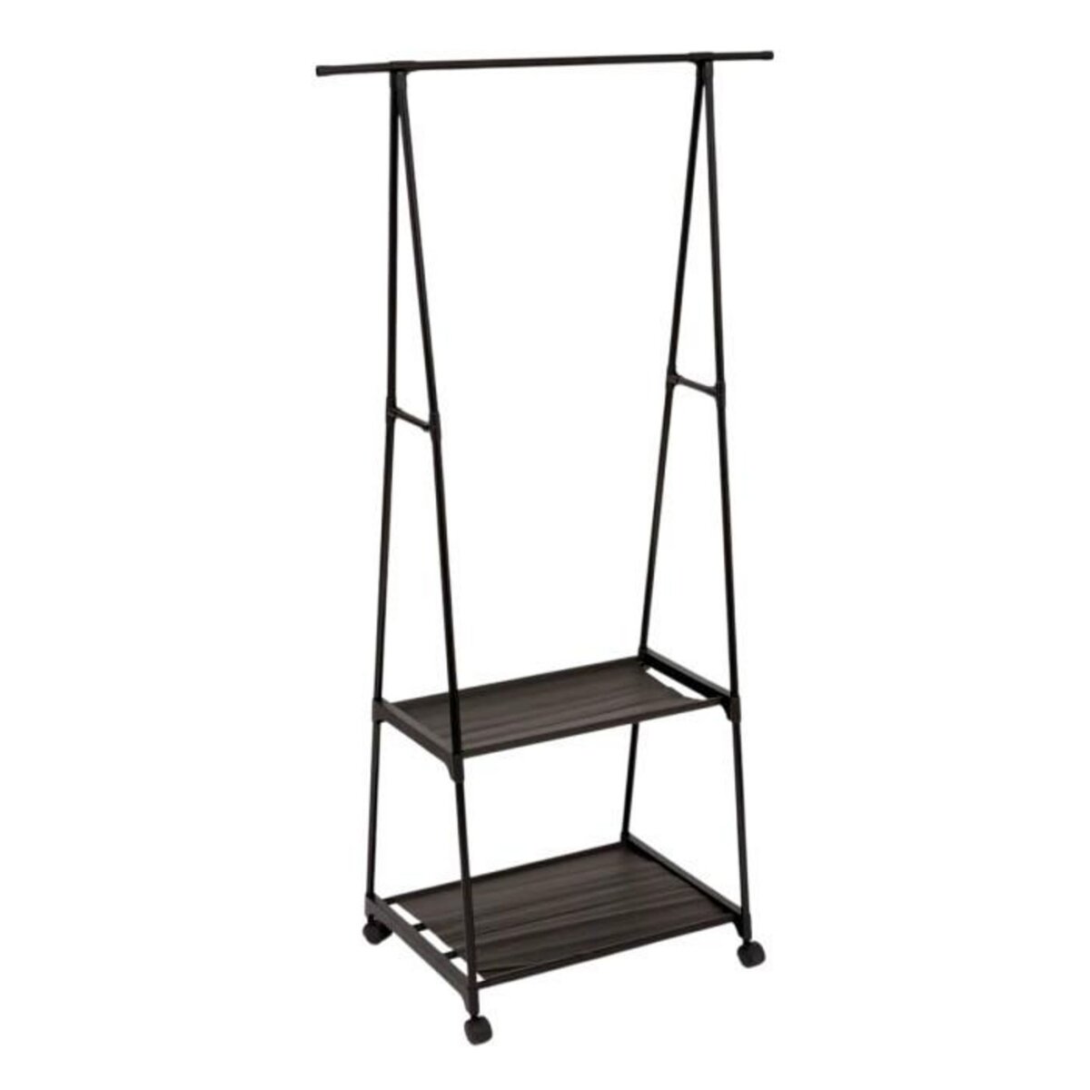 FIVE Portant à Vêtements Avec 2 Étagères  Intissa  156cm Noir