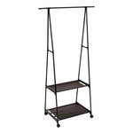 FIVE Portant à Vêtements Avec 2 Étagères  Intissa  156cm Noir