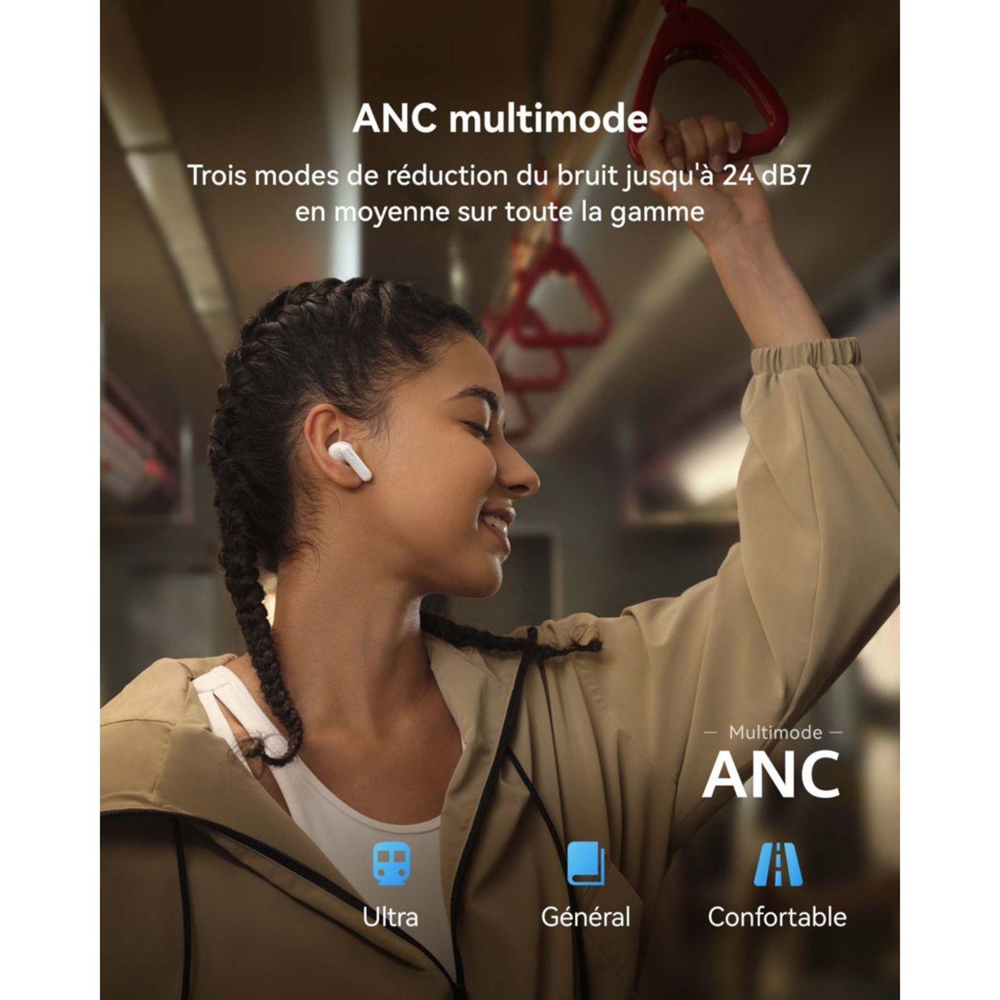 Voir la diapositive 4 : HUAWEI Ecouteurs freebuds se 4 anc blanc