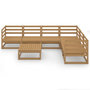 Voir la diapositive 3 : VIDAXL Salon de jardin 7 pcs marron miel bois de pin massif