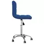 VIDAXL Chaise pivotante de bureau Bleu Tissu