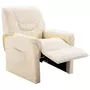 VIDAXL Chaise inclinable Creme Similicuir