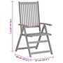 Voir la diapositive 6 : VIDAXL Chaises inclinables de jardin lot de 4 et coussins Bois acacia
