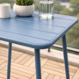 Voir la diapositive 6 : CONCEPT USINE Table carrée 2 places 50x50cm bleu BERGAME