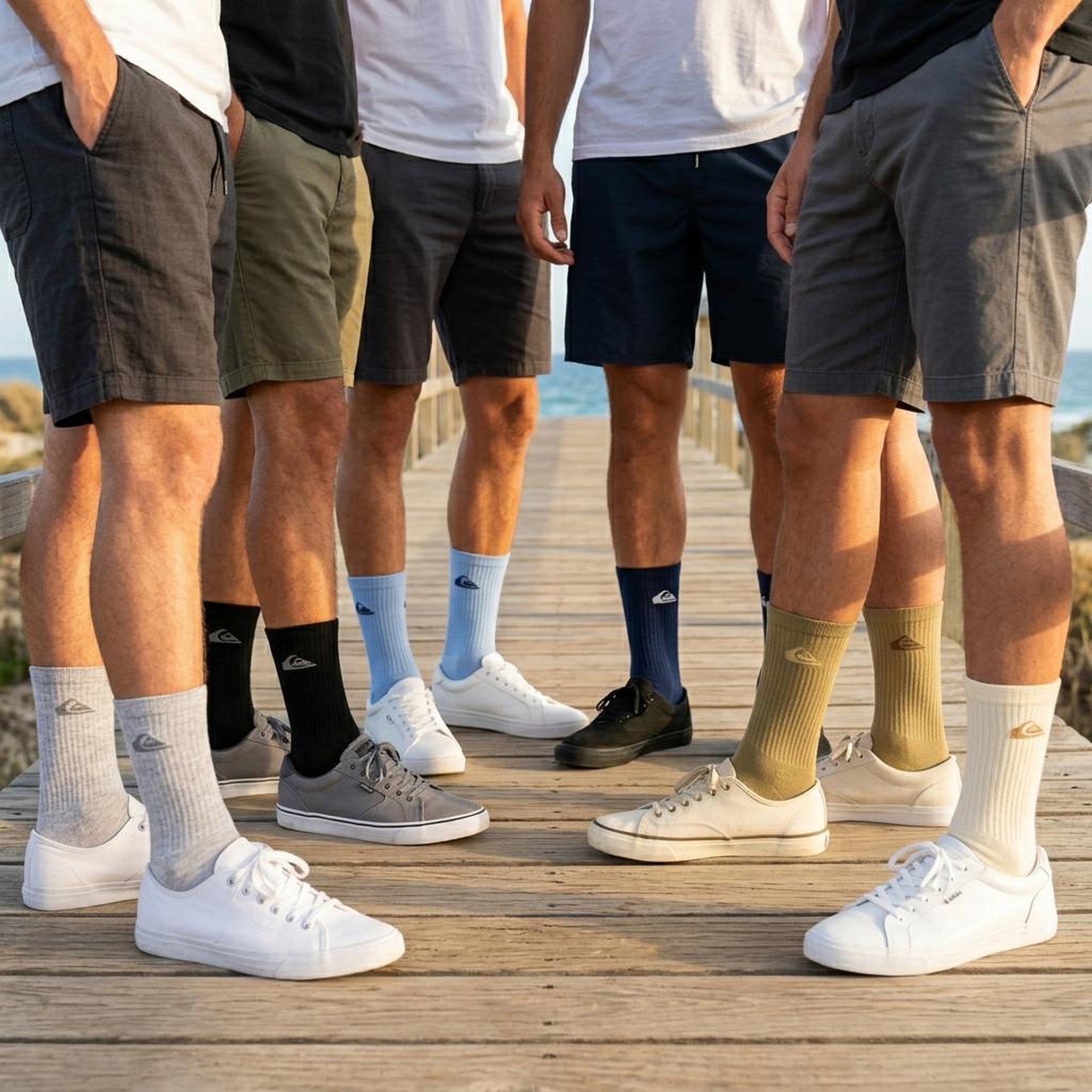 Voir la diapositive 3 : QUIKSILVER Quiksilver Pack de Chaussettes Homme Crew – Lot 6 Paires Regular Lifestyle