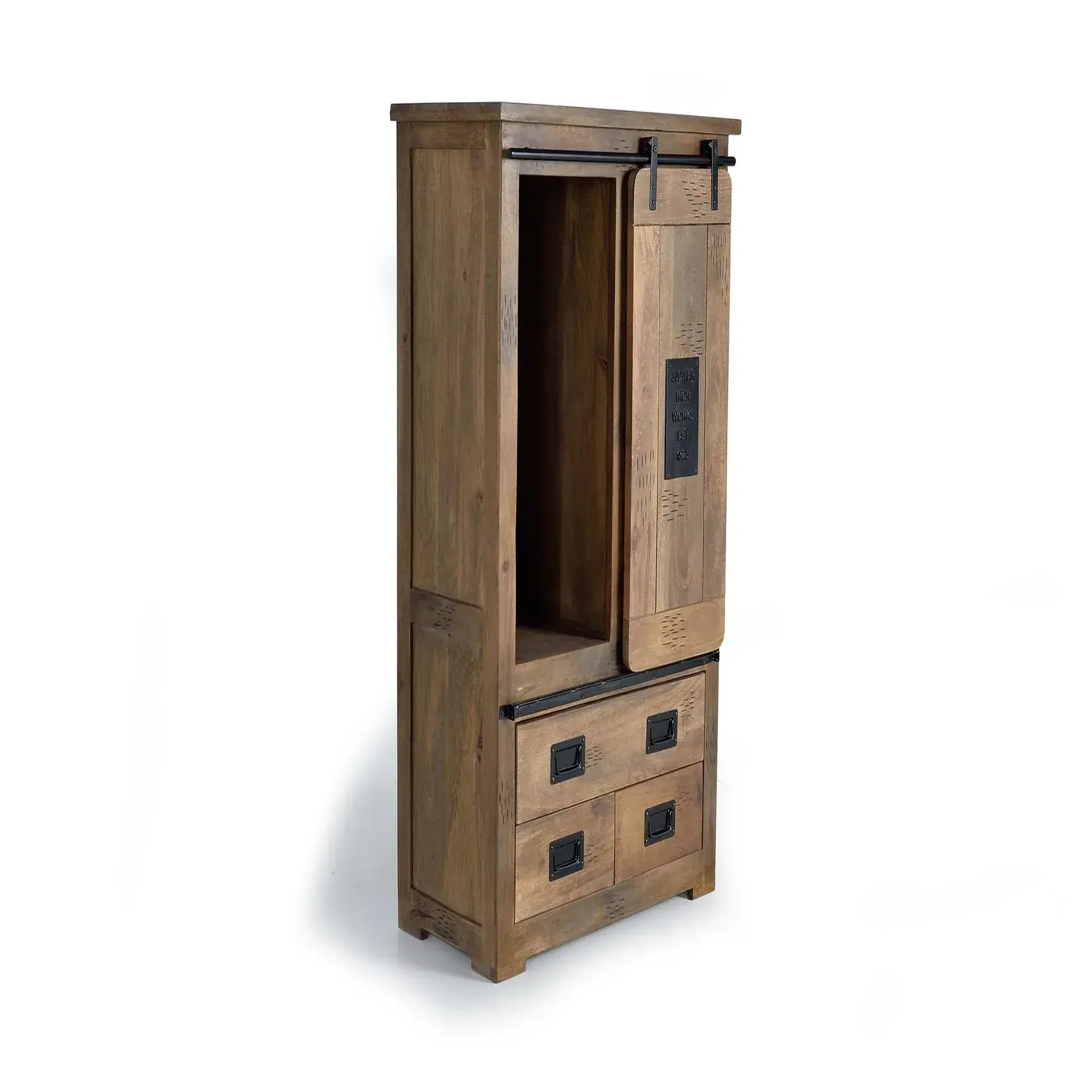 Voir la diapositive 4 : GINER Y COLOMER SL Vaisselier en bois de manguier 90 cm style industriel
