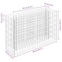 Voir la diapositive 6 : VIDAXL Lit sureleve a gabion Acier galvanise 90x30x60 cm