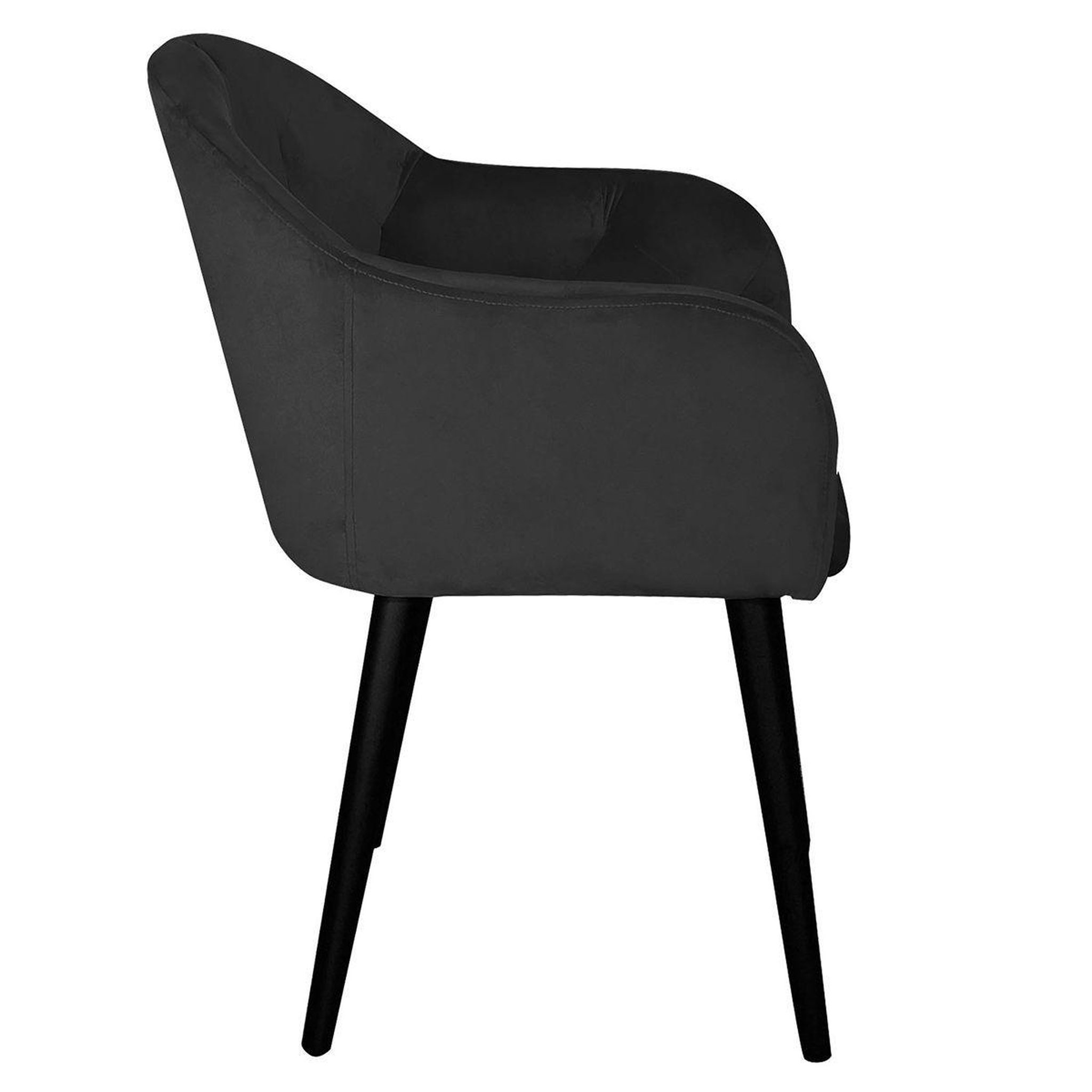 Voir la diapositive 3 : Paris Prix Fauteuil design en velours  glany  81cm noir