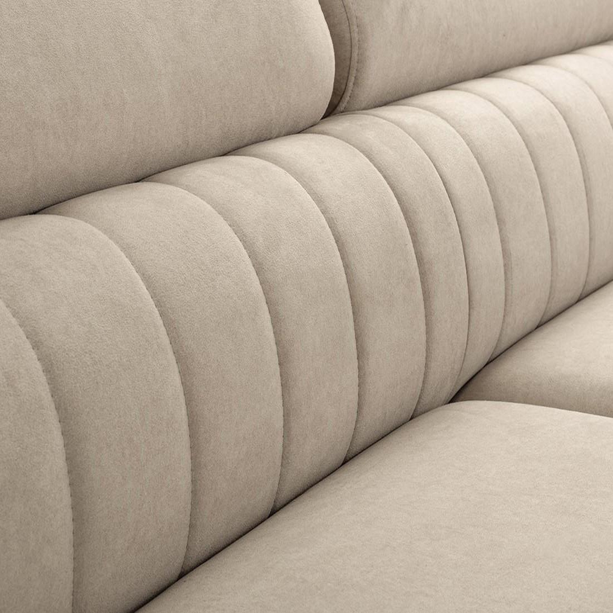 Voir la diapositive 5 : BEST MOBILIER Aneta - canapé d'angle droit 5 places - convertible avec coffre et têtières - en velours