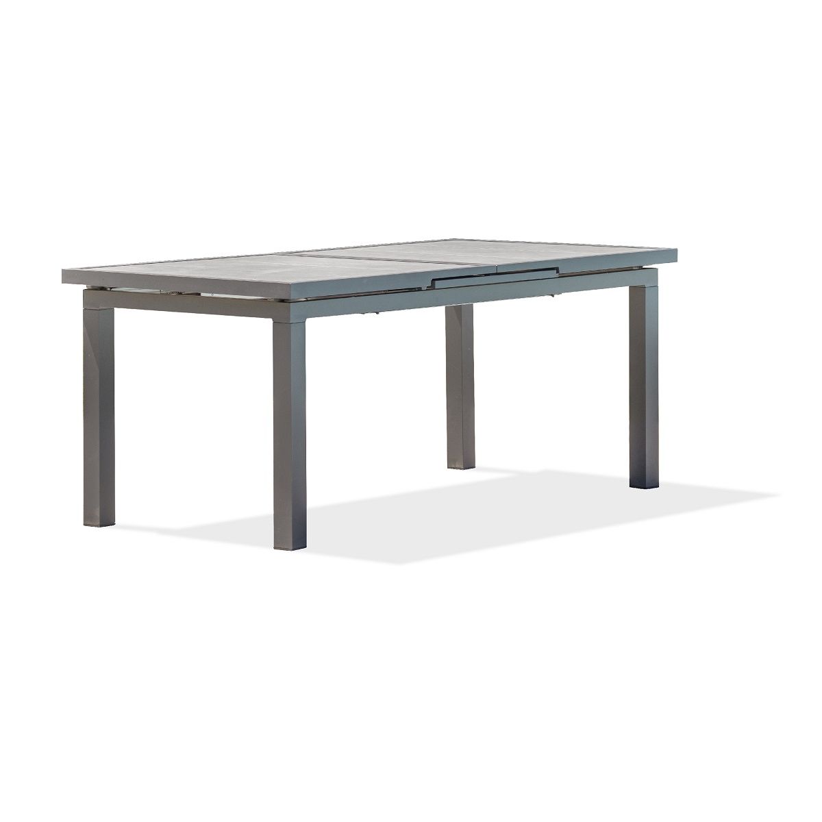 DCB GARDEN Table de jardin - 8/10 places - Céramique/aluminium - Anthracite - VENISE