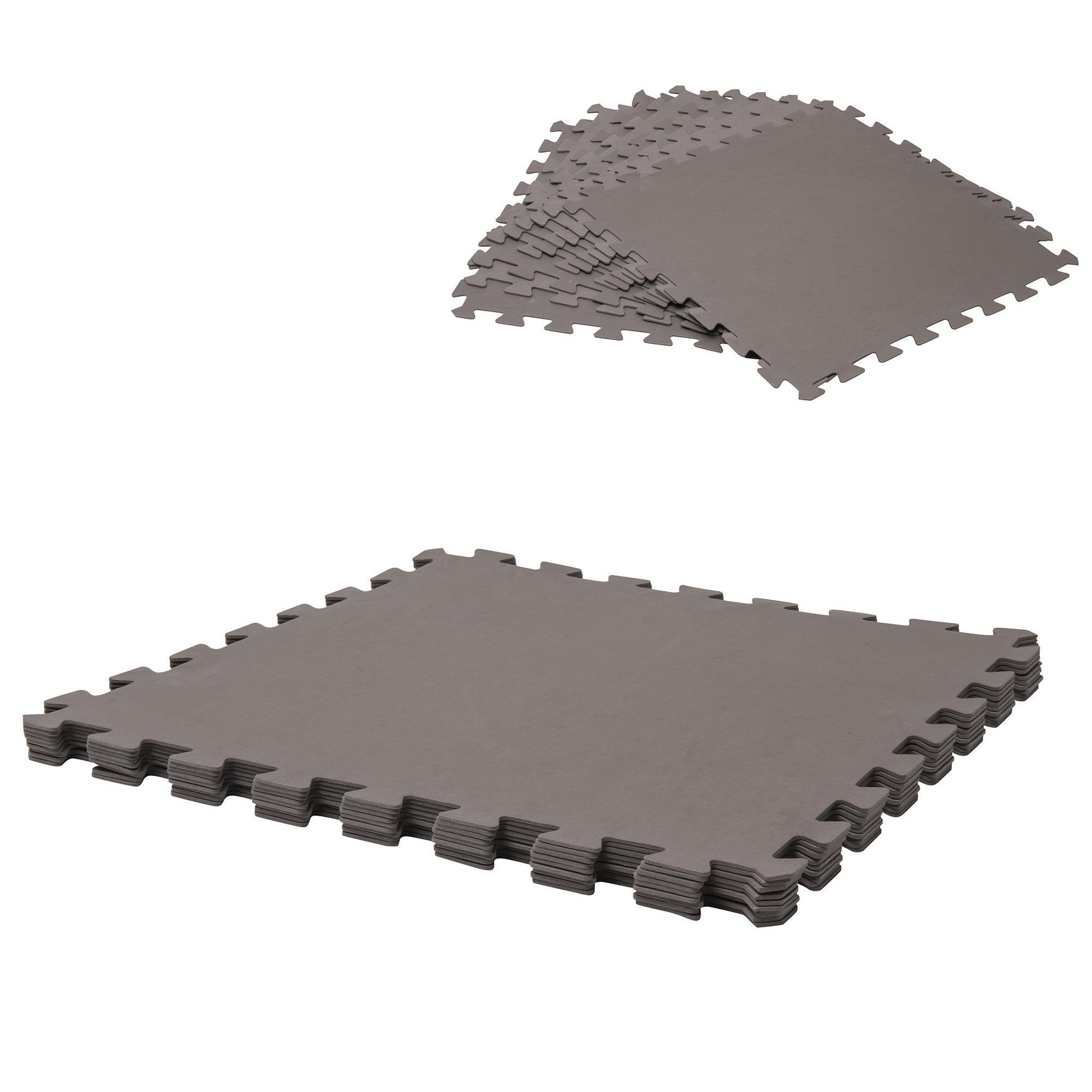 WERKAPRO Dalle pour piscine imprimé taupe  50x50cm  3mm 9 pièces WERKA PRO