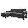Voir la diapositive 1 : BEST MOBILIER Molly - canapé d'angle gauche 4 places convertible avec coffre en tissu