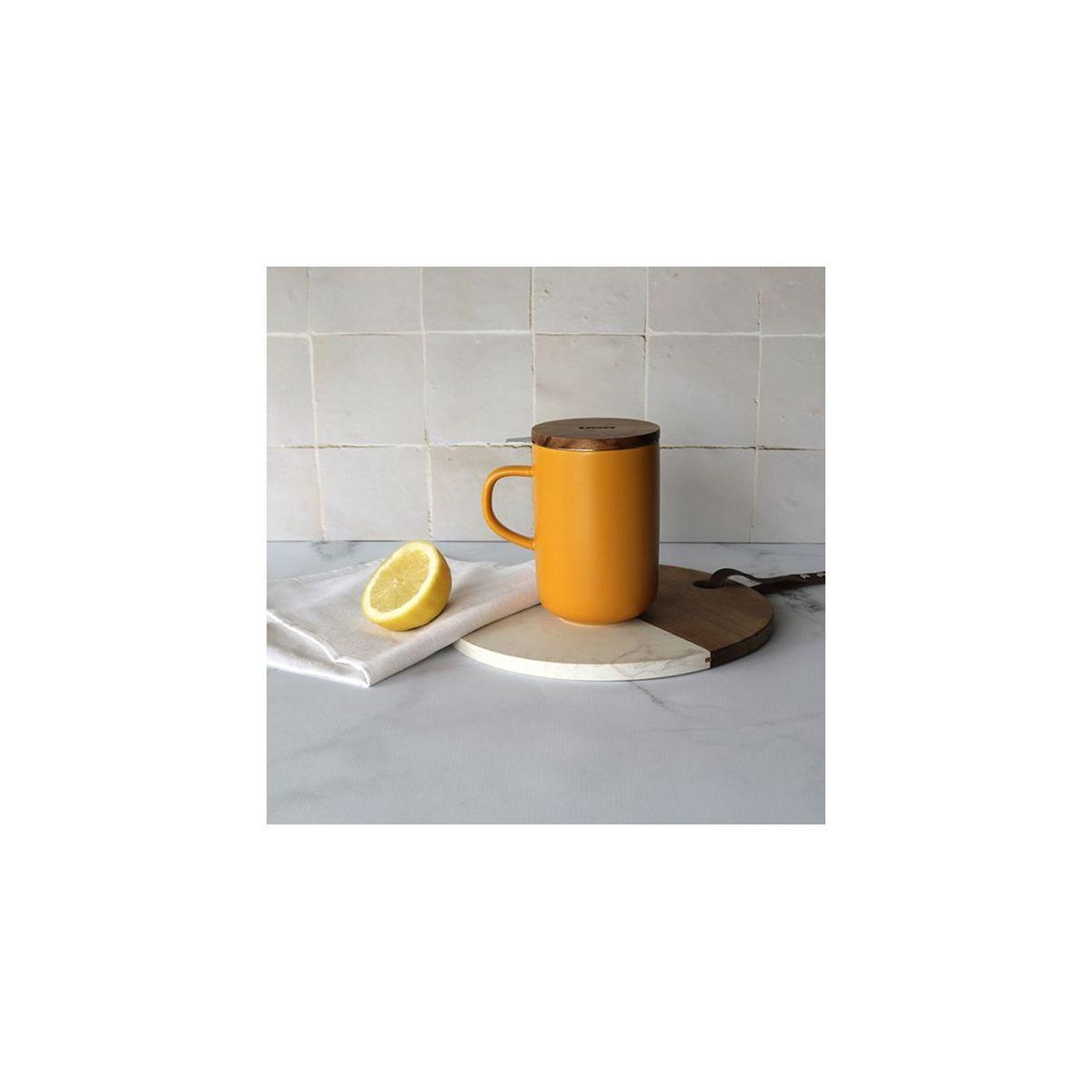 Voir la diapositive 5 : OGO LIVING Théière Tisanière Juliet jaune en grès 475 ml