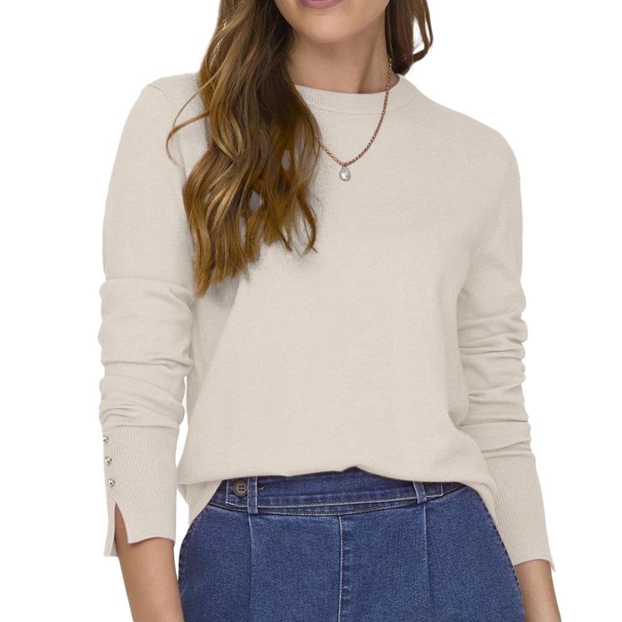 JACQUELINE DE YONG Pull  Femme JDY Maloun. Coloris disponibles : Beige