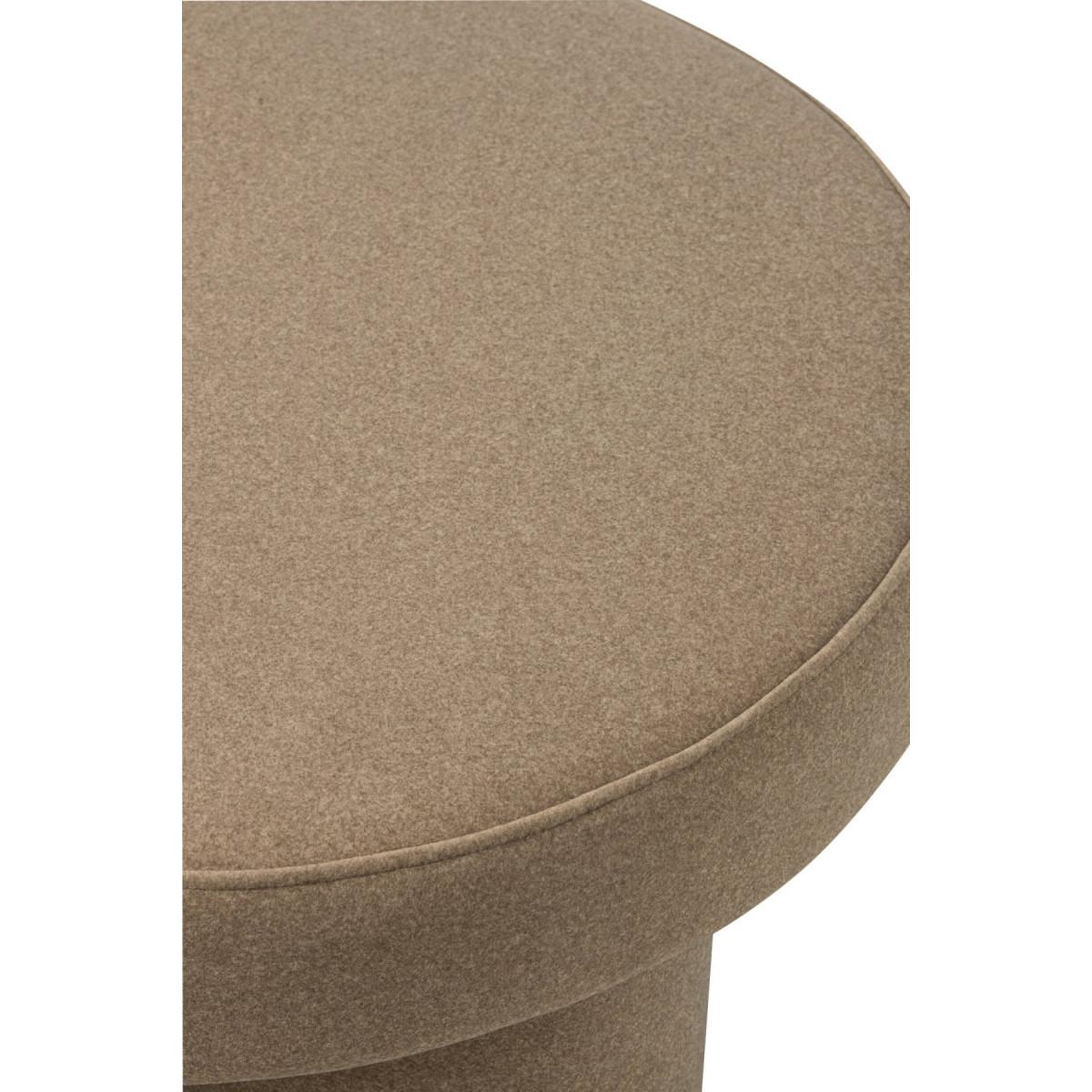 Voir la diapositive 3 : J-LINE Pouf rond sur pieds  champi  71cm beige