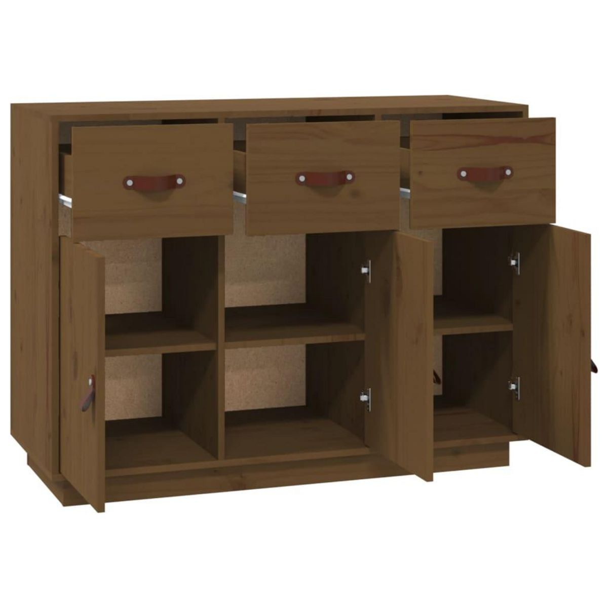 VIDAXL Buffet Marron miel 100x40x75 cm Bois massif de pin