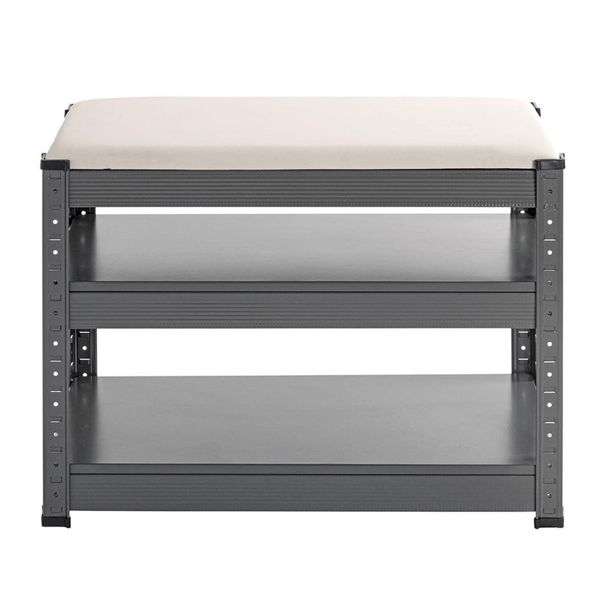Voir la diapositive 2 : Paris Prix Banc rangement à chaussures  oris  60cm anthracite