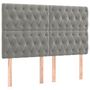 Voir la diapositive 2 : VIDAXL Tetes de lit 4 pcs Gris clair 72x7x78/88 cm Velours