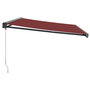 Voir la diapositive 4 : VIDAXL Auvent manuel retractable bordeaux 500x300 cm