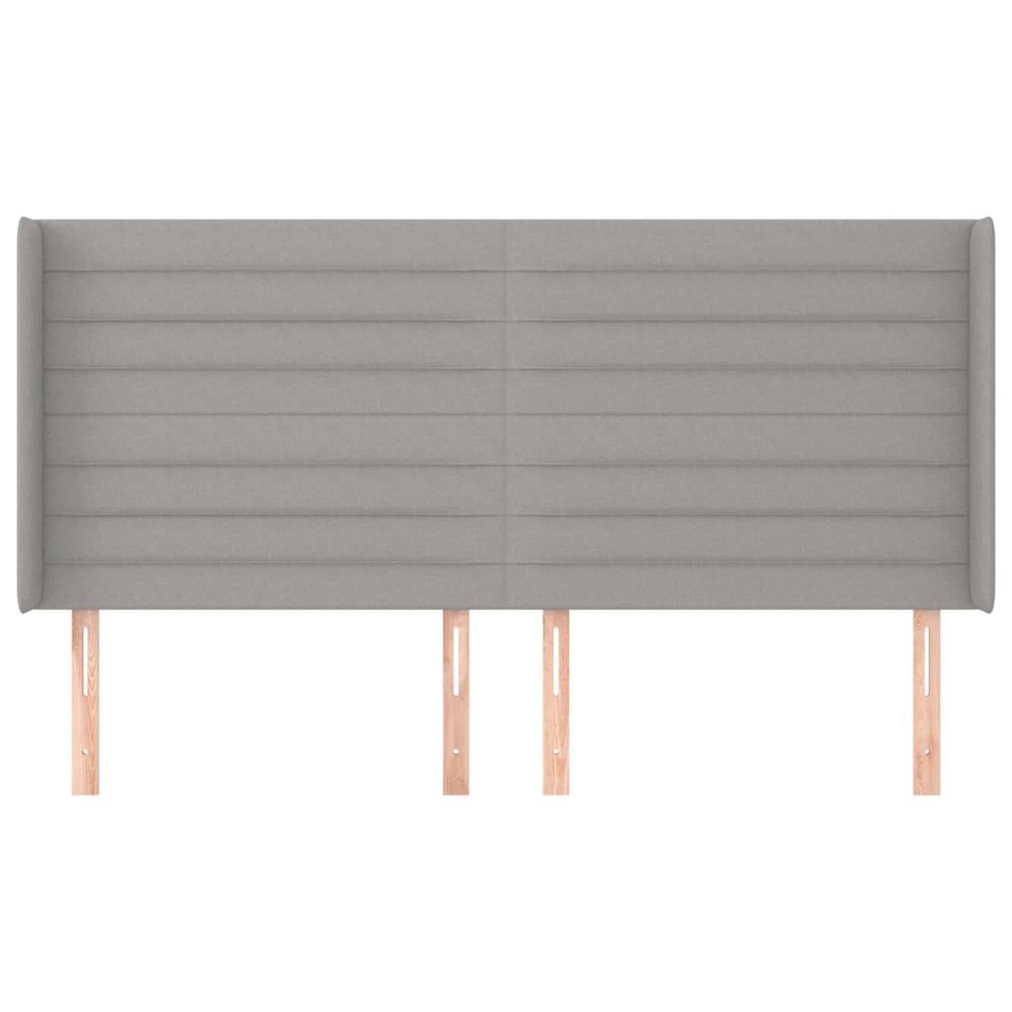 Voir la diapositive 3 : VIDAXL Tete de lit avec oreilles Gris clair 163x16x118/128 cm Tissu