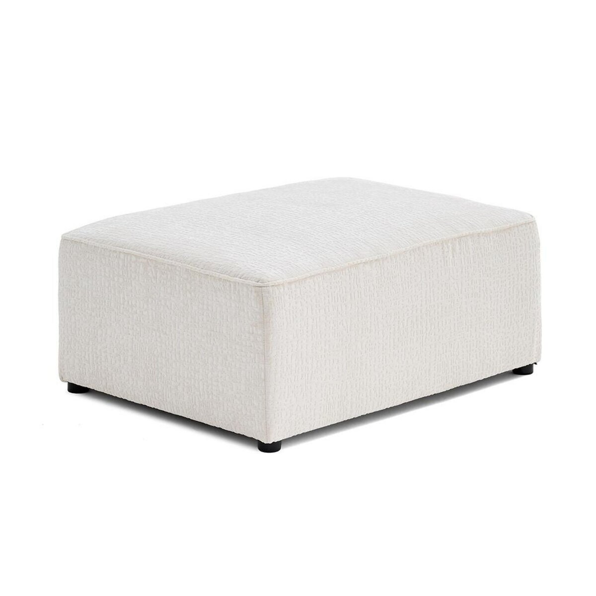 BEST MOBILIER Topaze - pouf - en tissu velours relief