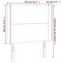 Voir la diapositive 6 : VIDAXL Tete de lit a LED Bleu 83x16x118/128 cm Tissu