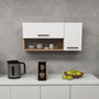 Voir la diapositive 2 : Habitat et Jardin Buffet en bois  Akasya  - 90 x 24 x 52 cm - Blanc