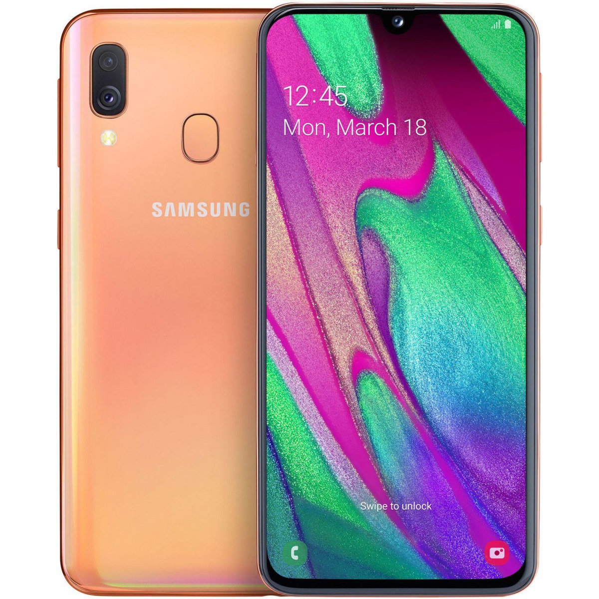 Samsung Galaxy A40 (Dual Sim) Reconditionné 64 Go - Grade A - Corail