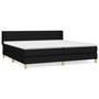Voir la diapositive 1 : VIDAXL Sommier a lattes de lit avec matelas Noir 200x200 cm Tissu
