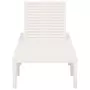 VIDAXL Chaise longue Plastique Blanc