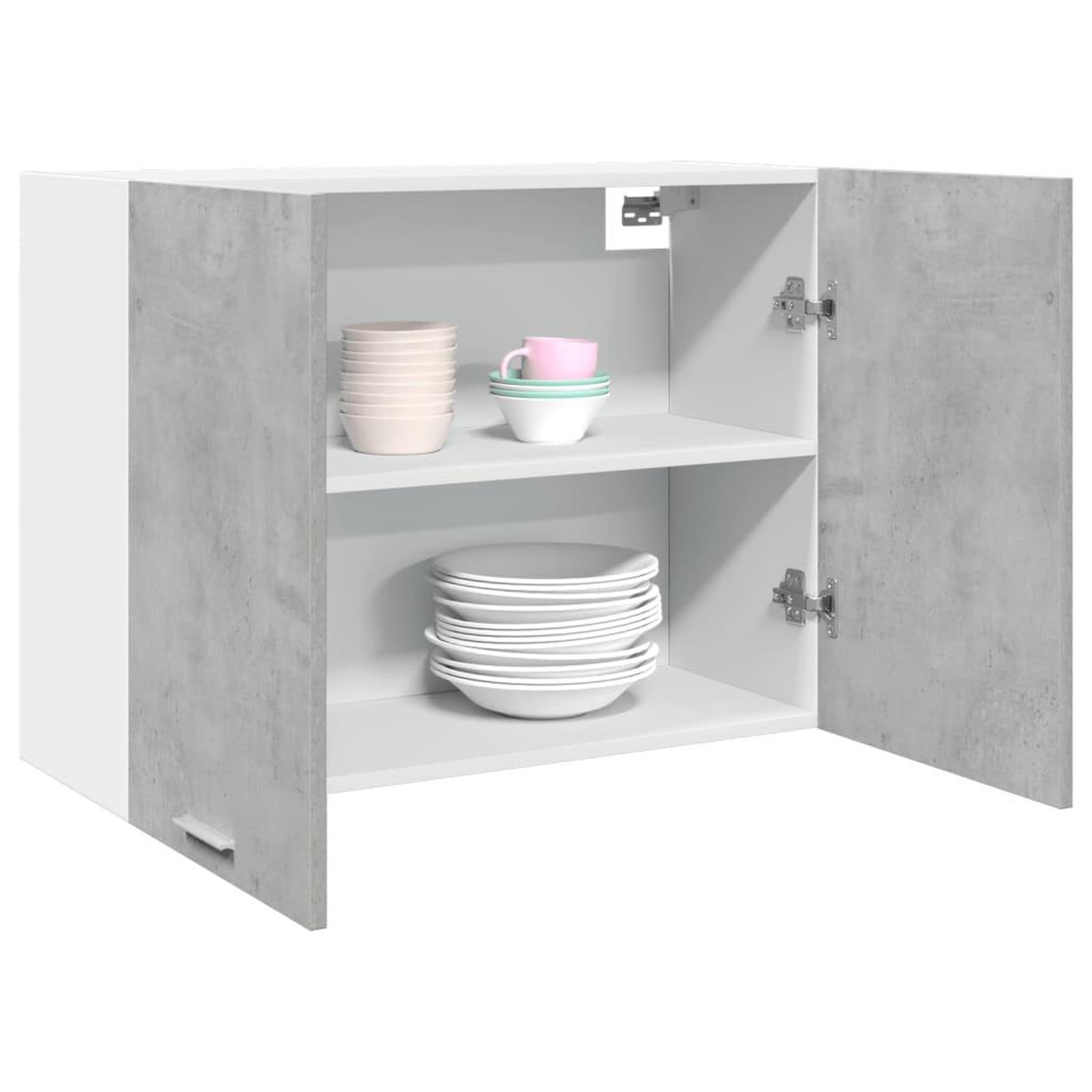 VIDAXL Armoire suspendue Gris beton 80x31x60 cm Agglomere
