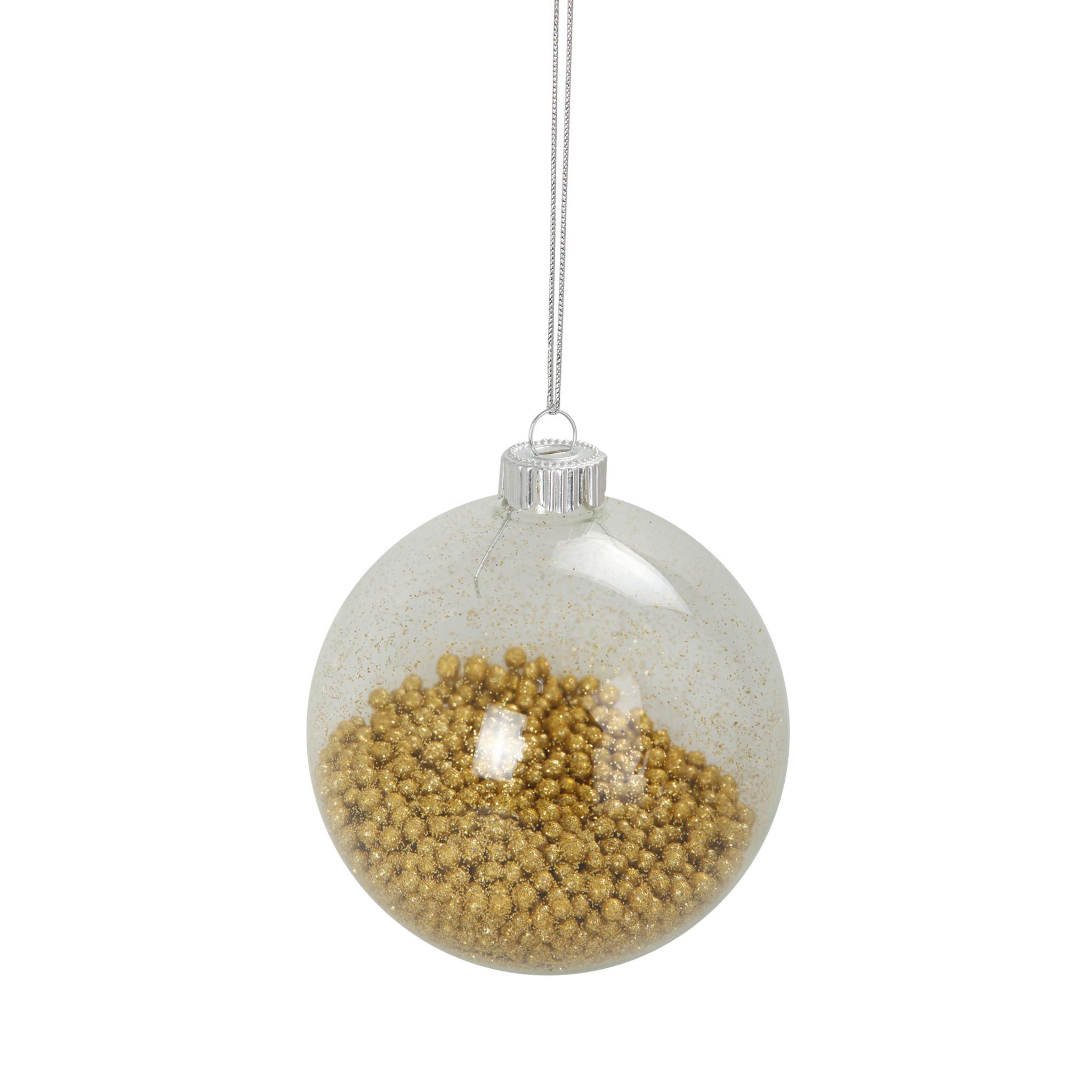Voir la diapositive 1 : Eden Boule de noël transparente avec billes