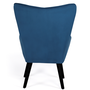 Voir la diapositive 4 : ID MARKET Fauteuil scandinave ANIA en velours bleu