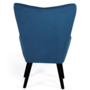Voir la diapositive 4 : ID MARKET Fauteuil scandinave ANIA en velours bleu