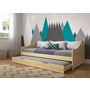 Voir la diapositive 4 : Lit banquette gigogne 2 couchages 90x200cm ANDREA
