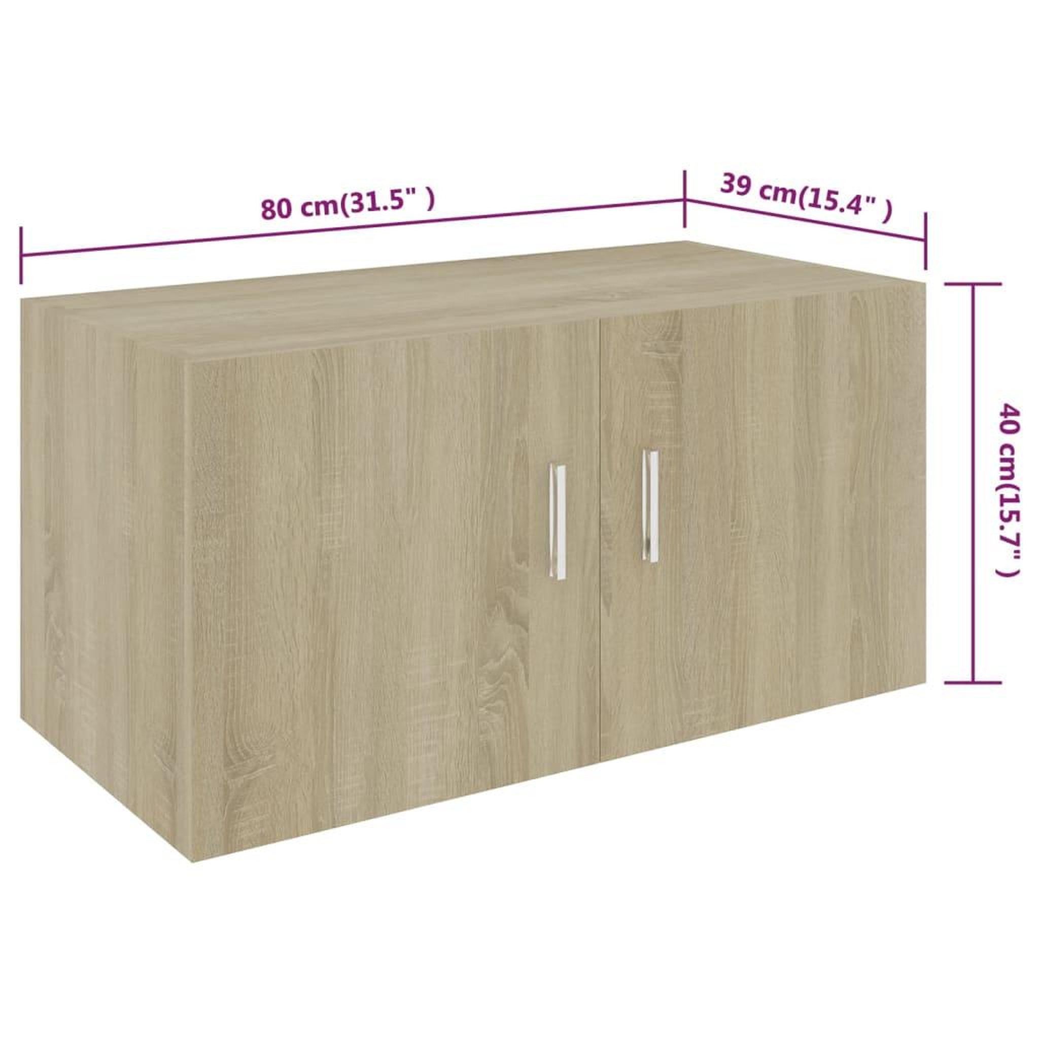 Voir la diapositive 6 : VIDAXL Armoire murale Chene sonoma 80x39x40 cm Bois d'ingenierie