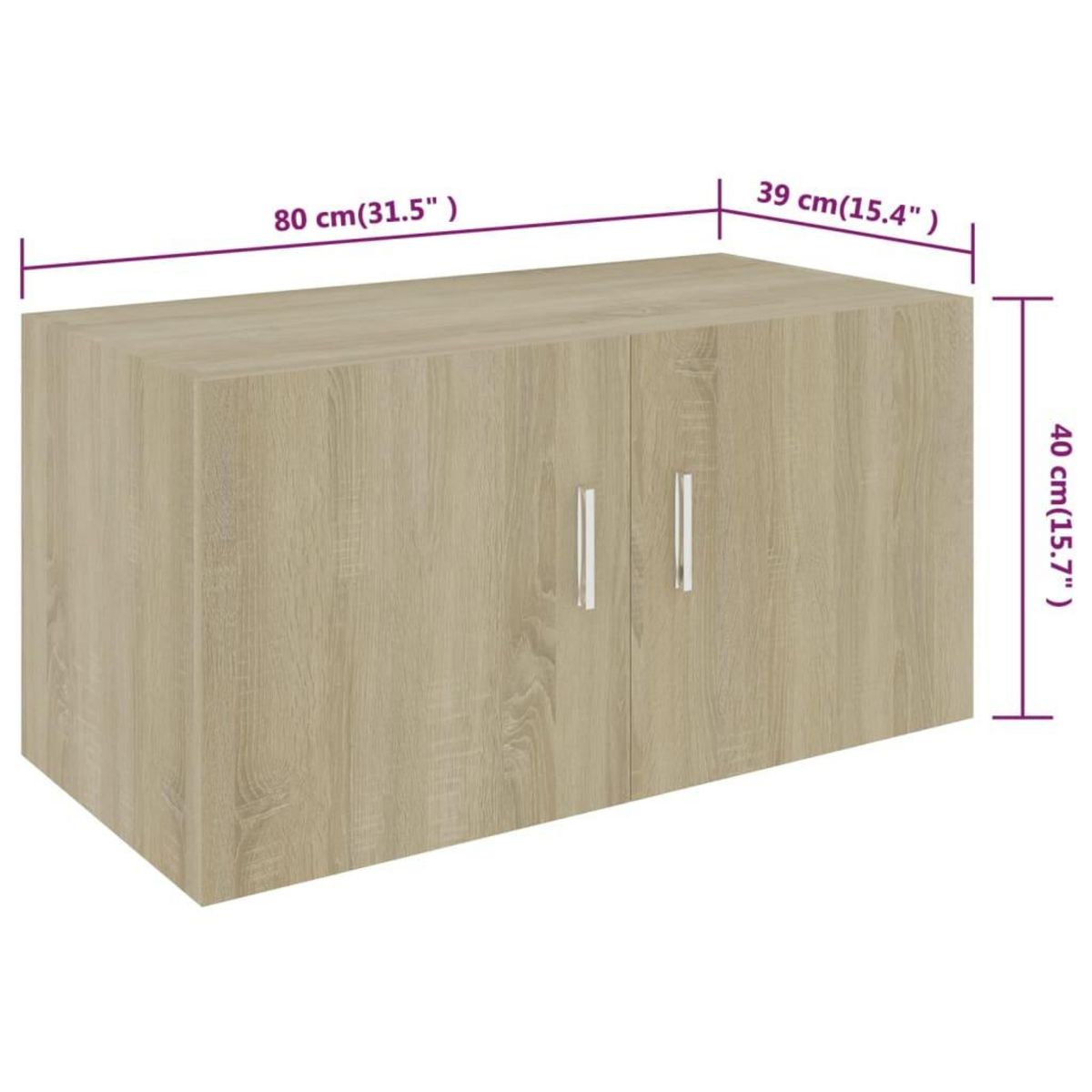 VIDAXL Armoire murale Chene sonoma 80x39x40 cm Bois d'ingenierie