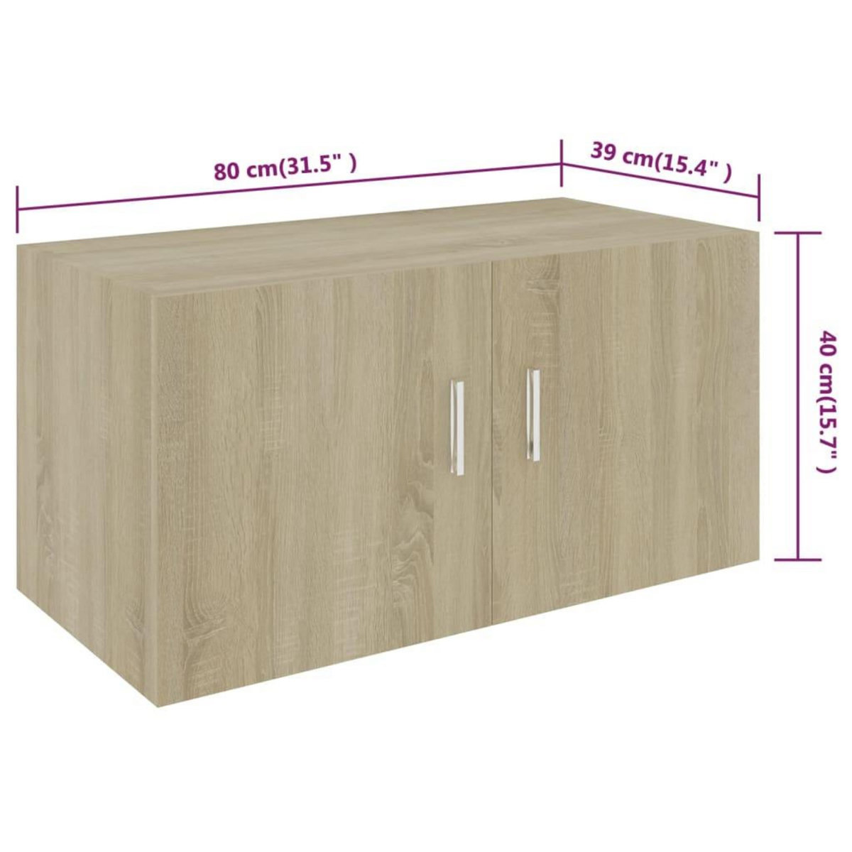 VIDAXL Armoire murale Chene sonoma 80x39x40 cm Bois d'ingenierie