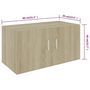 Voir la diapositive 6 : VIDAXL Armoire murale Chene sonoma 80x39x40 cm Bois d'ingenierie
