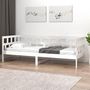 Voir la diapositive 4 : VIDAXL Lit de jour sans matelas blanc bois de pin massif 80x200 cm