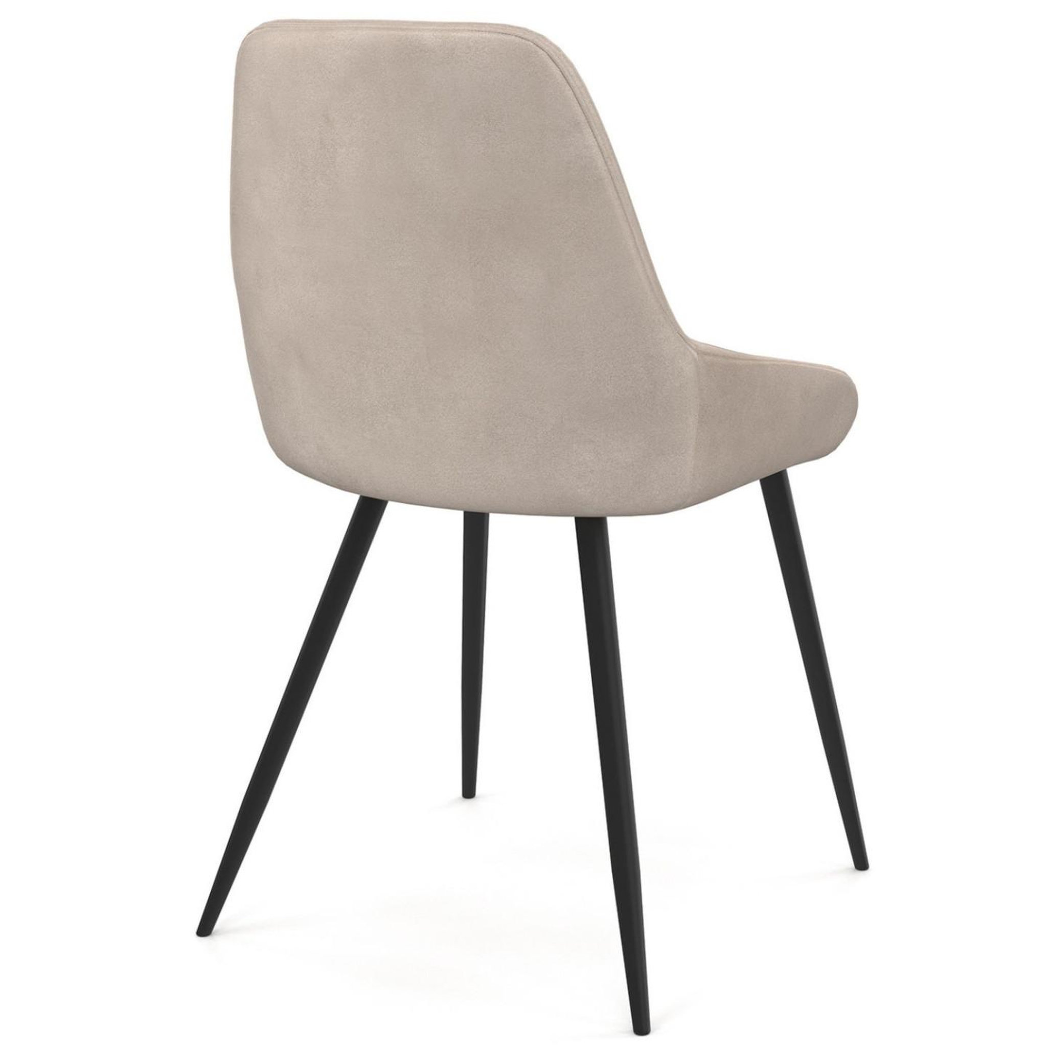 Voir la diapositive 5 : ID MARKET Lot de 6 chaises thalya en velours taupe avec accoudoirs