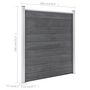Voir la diapositive 6 : VIDAXL Cloture de jardin WPC 699x186 cm Gris