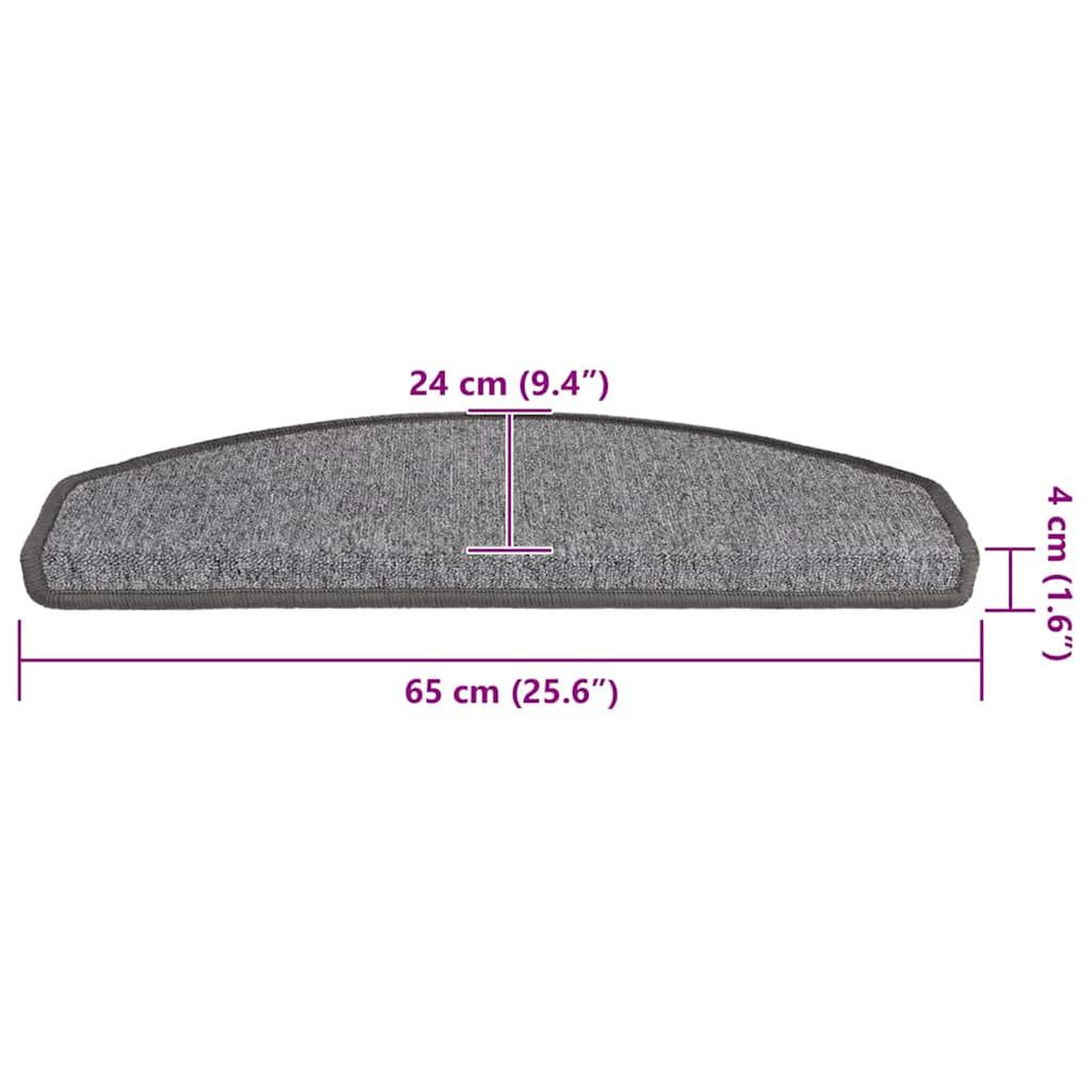 Voir la diapositive 6 : VIDAXL Tapis d'escalier 20 pcs gris fonce 65x24x4 cm