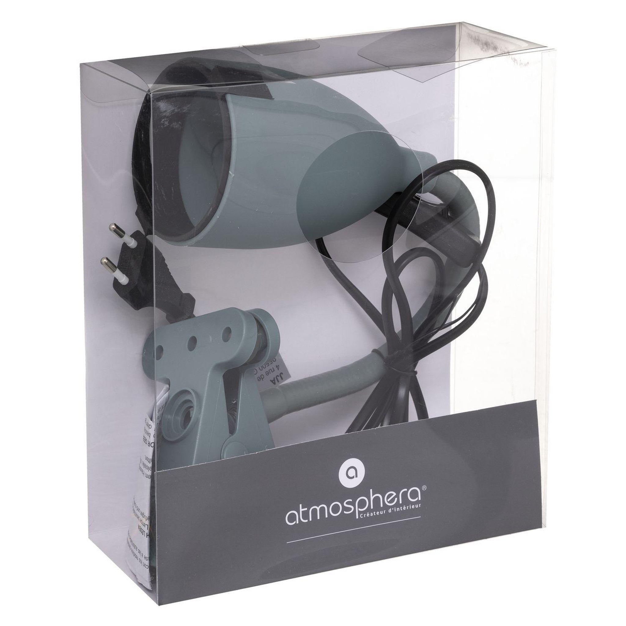 Voir la diapositive 3 : ATMOSPHERA Lampe à pince sily en métal - vert jade