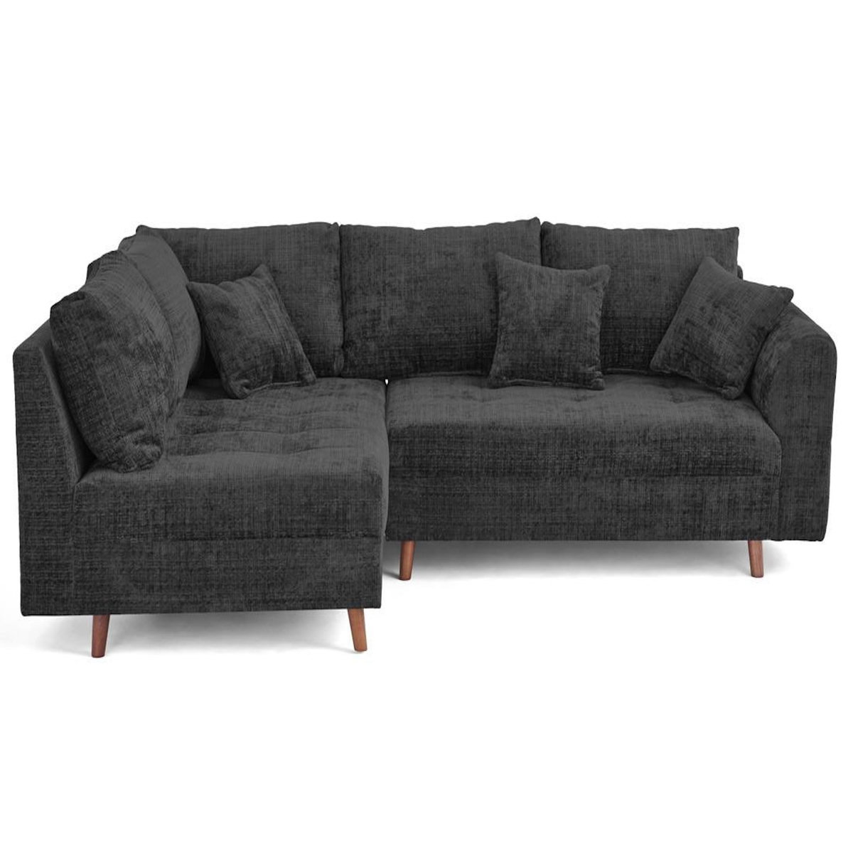 LISA DESIGN Rune - canapé d'angle gauche 4 places en velours texturé