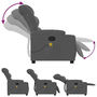 Voir la diapositive 5 : VIDAXL Fauteuil de massage inclinable Gris fonce Tissu
